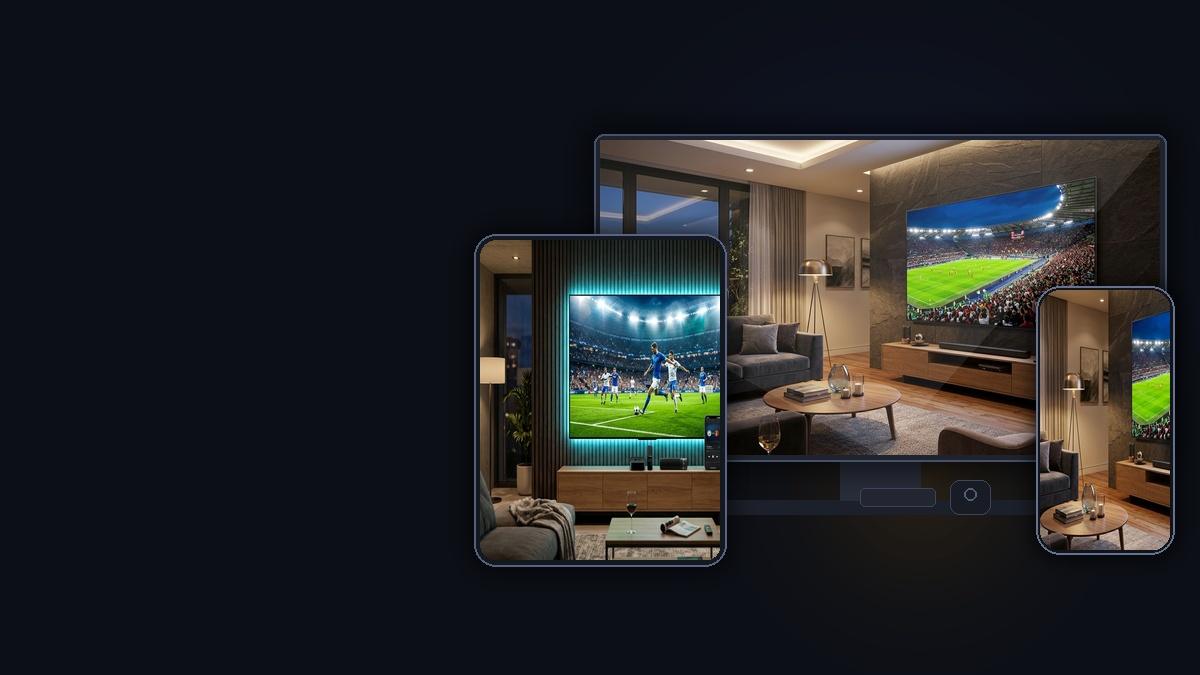 IPTV on all devices: Fire TV Stick, Samsung and LG Smart TV, Apple TV, Android phone and tablet